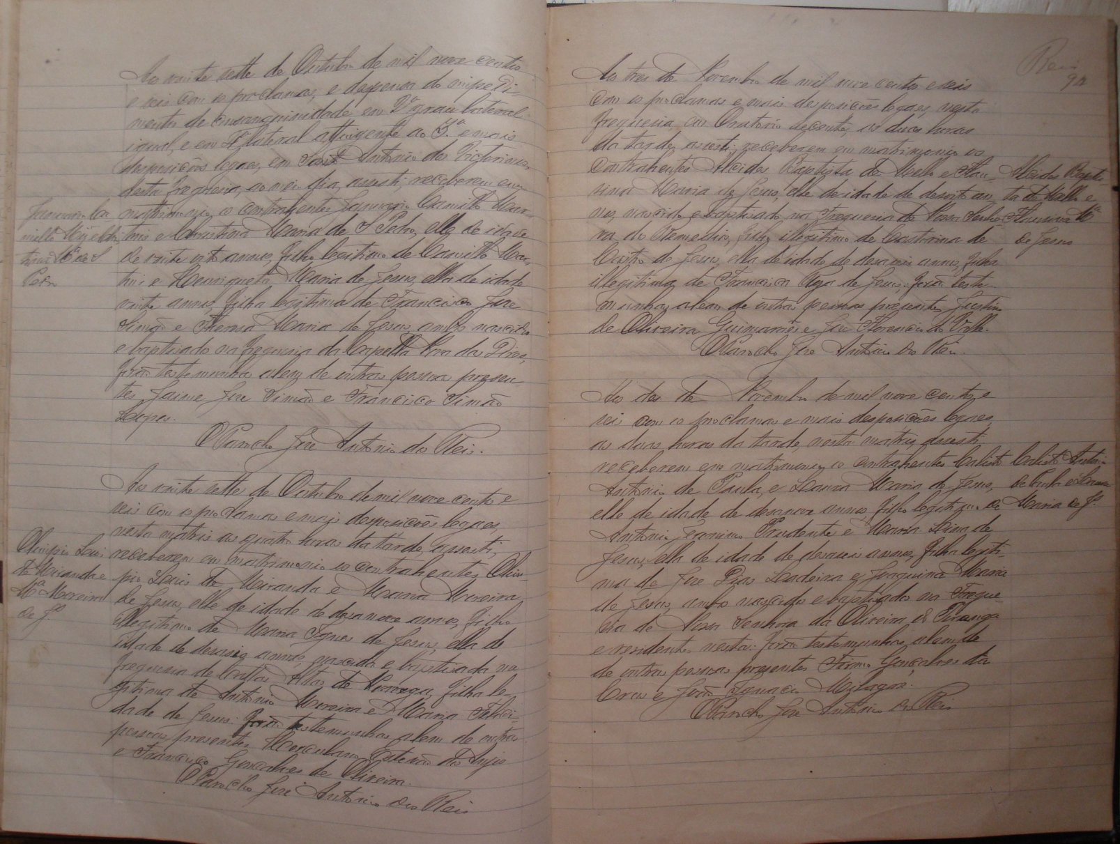 Documento histórico de Rio Espera