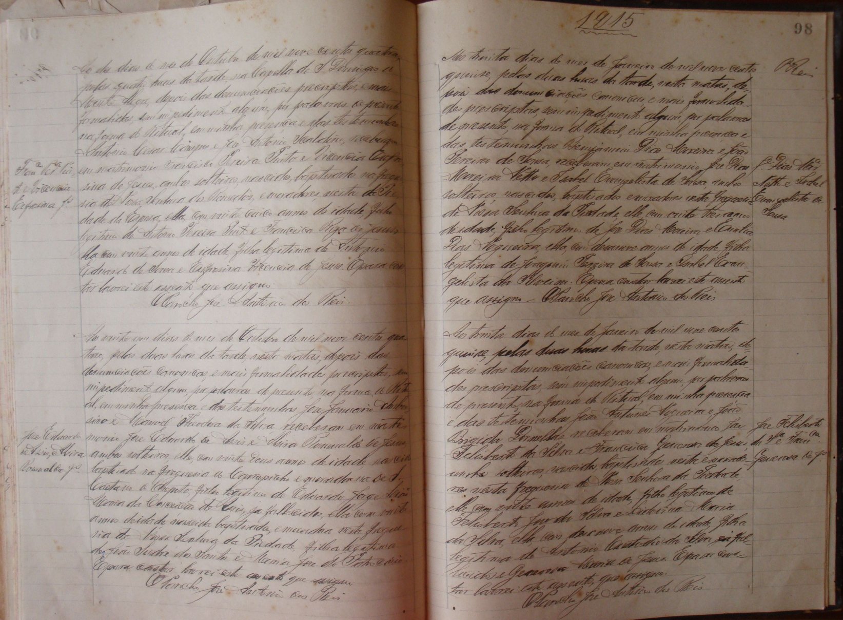 Documento histórico de Rio Espera