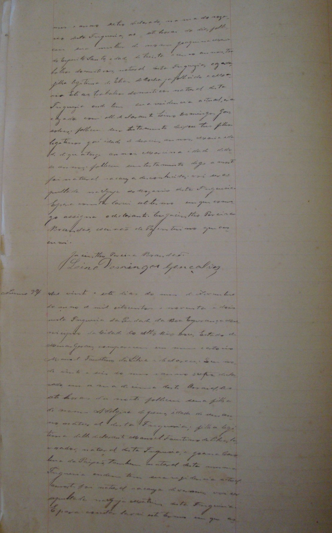 Documento histórico de Rio Espera