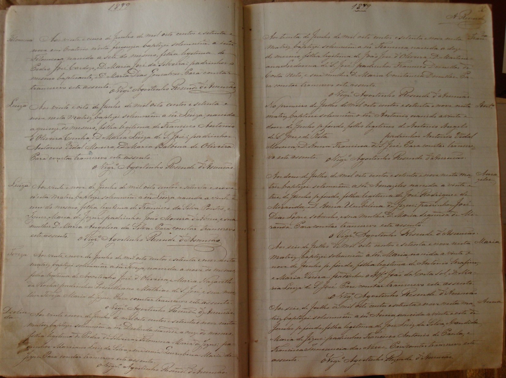Documento histórico de Rio Espera