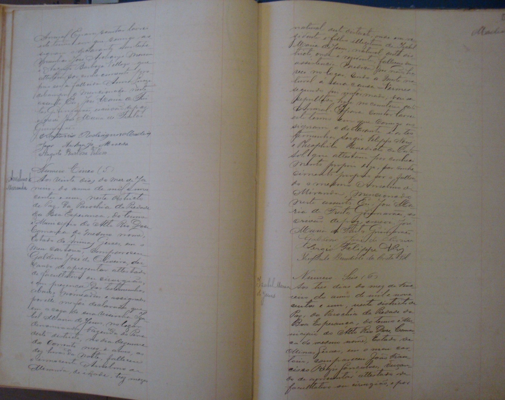 Documento histórico de Rio Espera