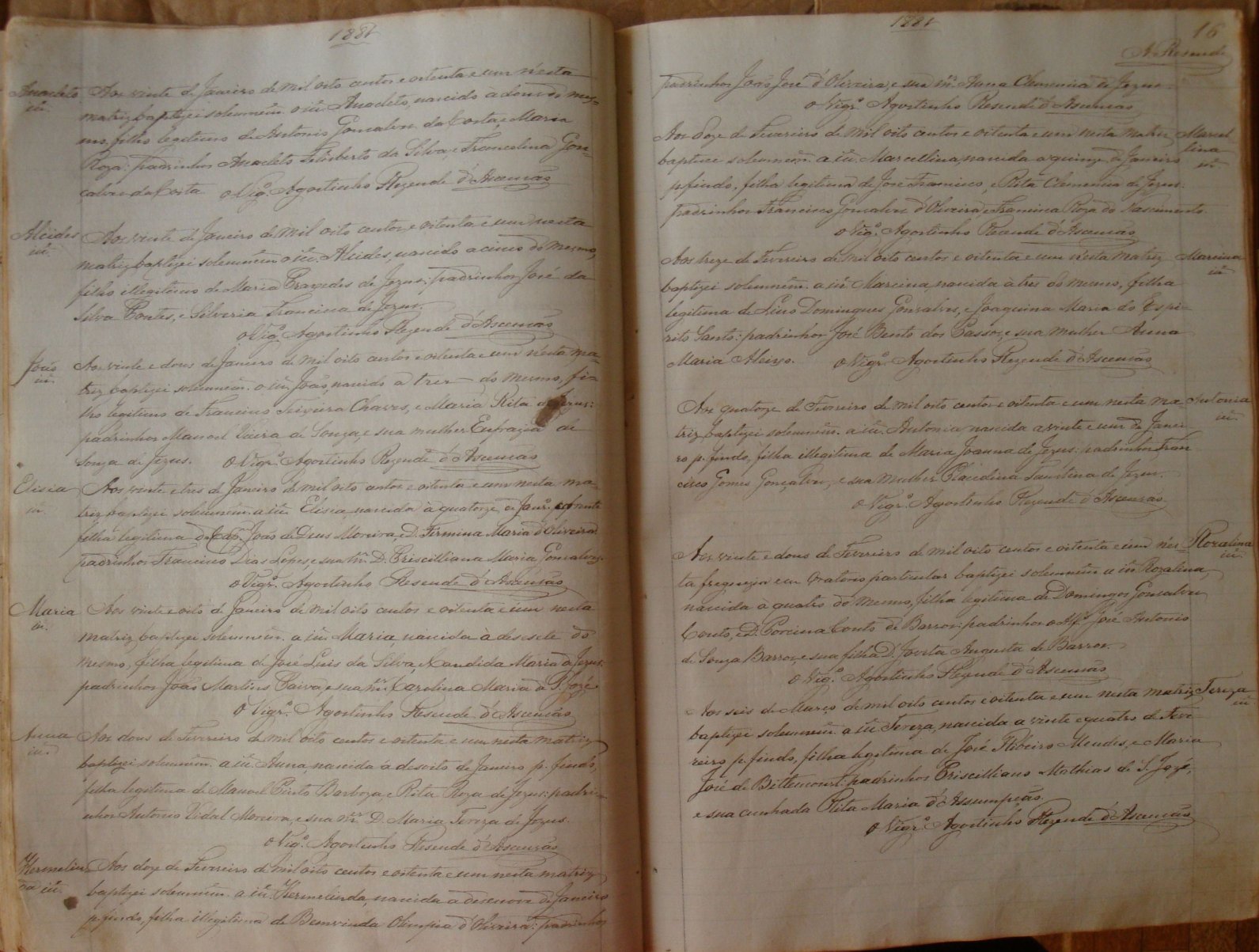 Documento histórico de Rio Espera