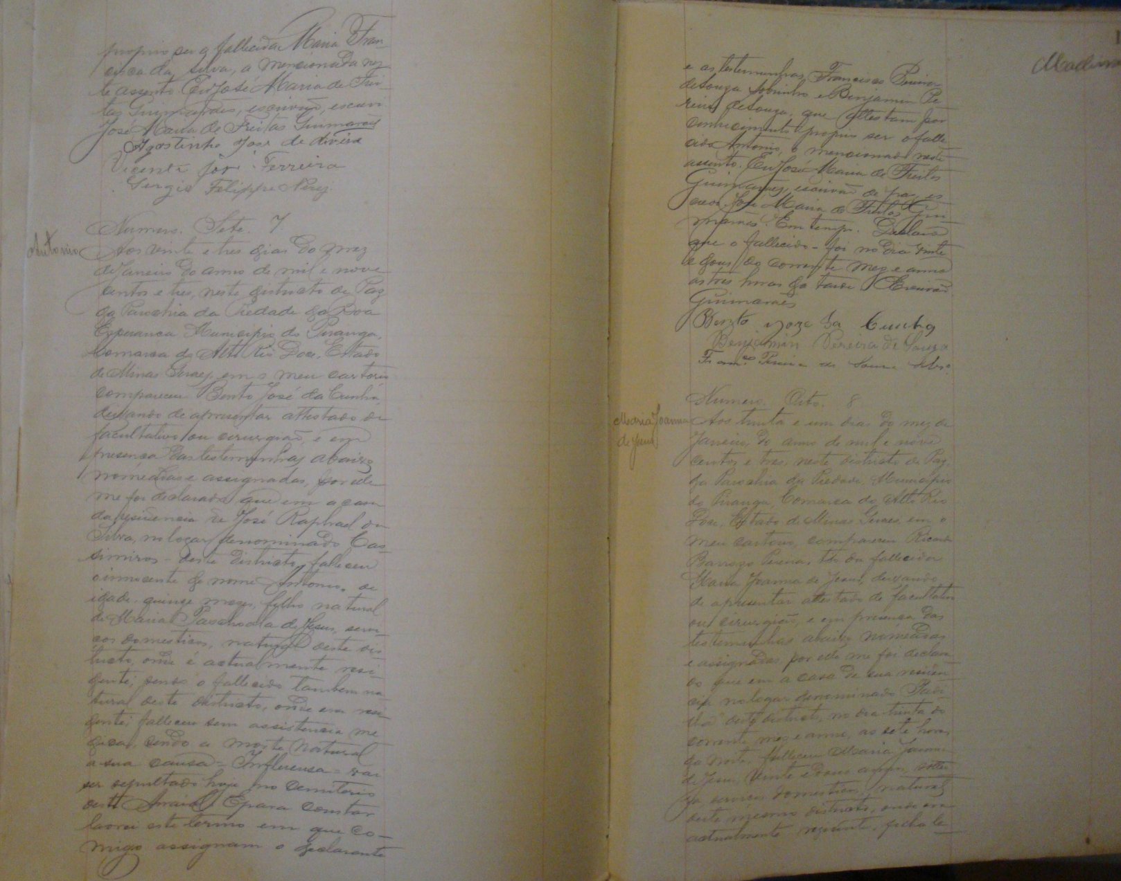 Documento histórico de Rio Espera