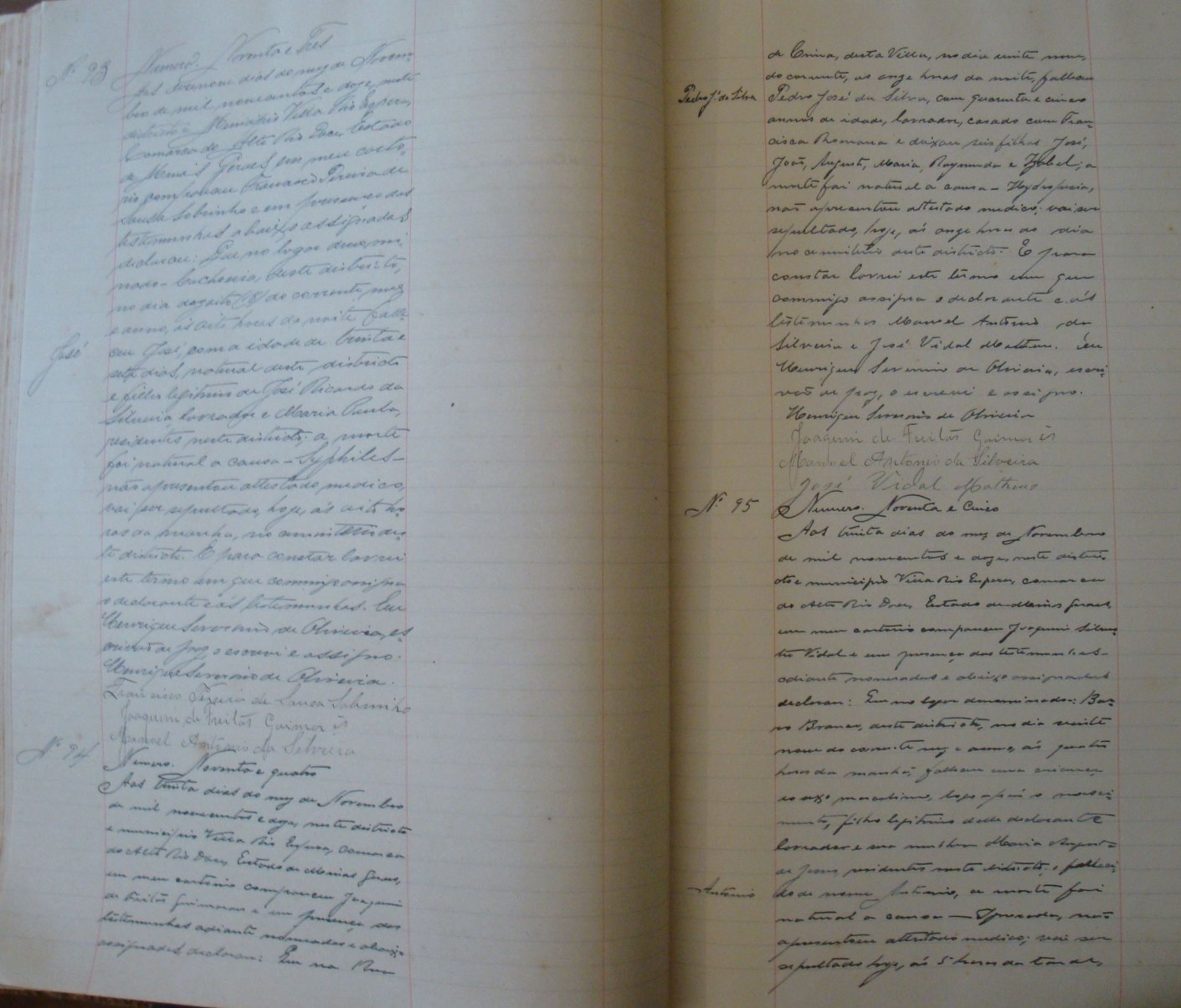 Documento histórico de Rio Espera