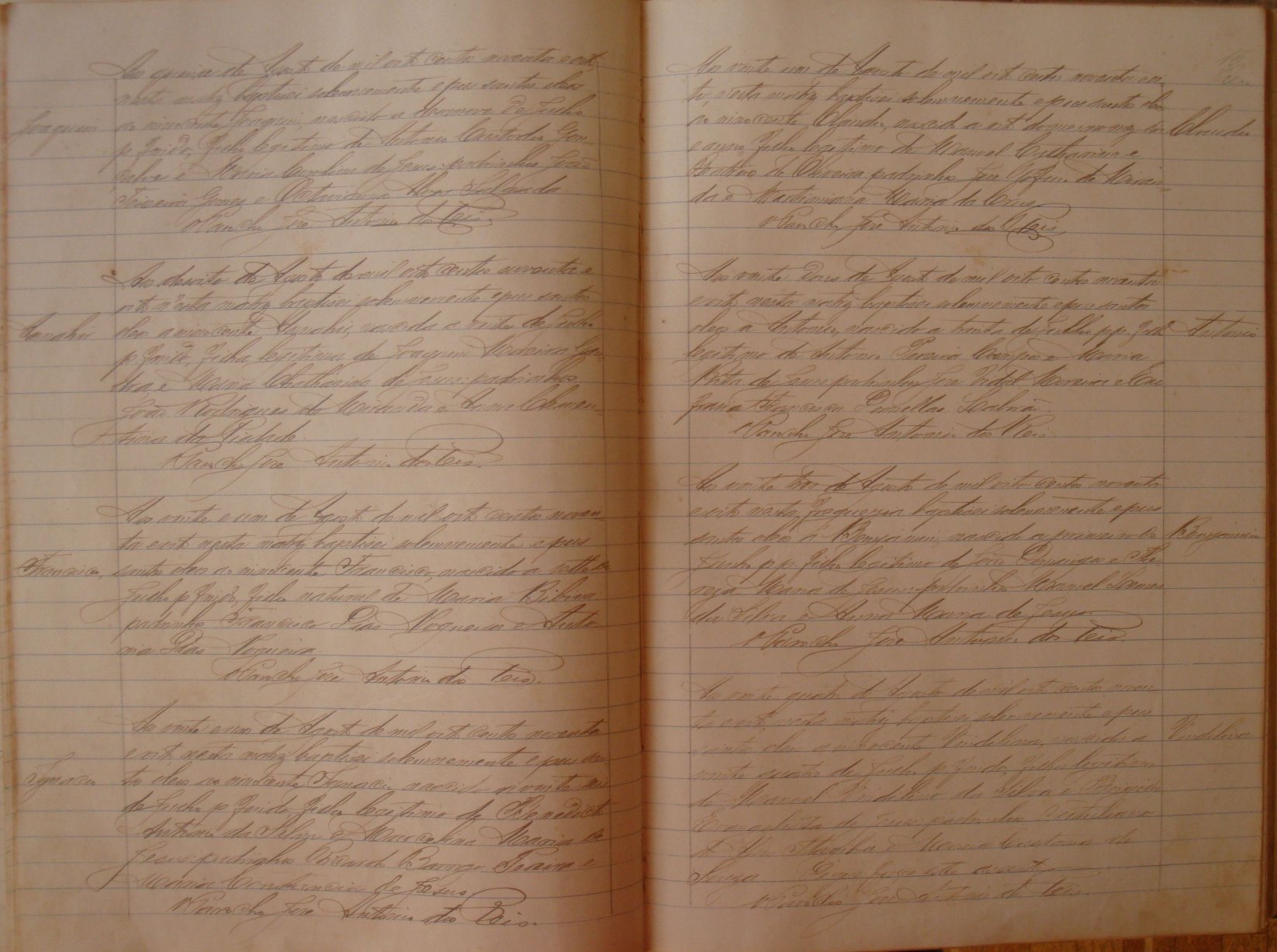 Documento histórico de Rio Espera