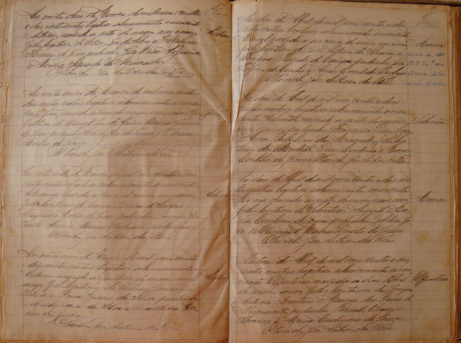 Documento histórico de Rio Espera