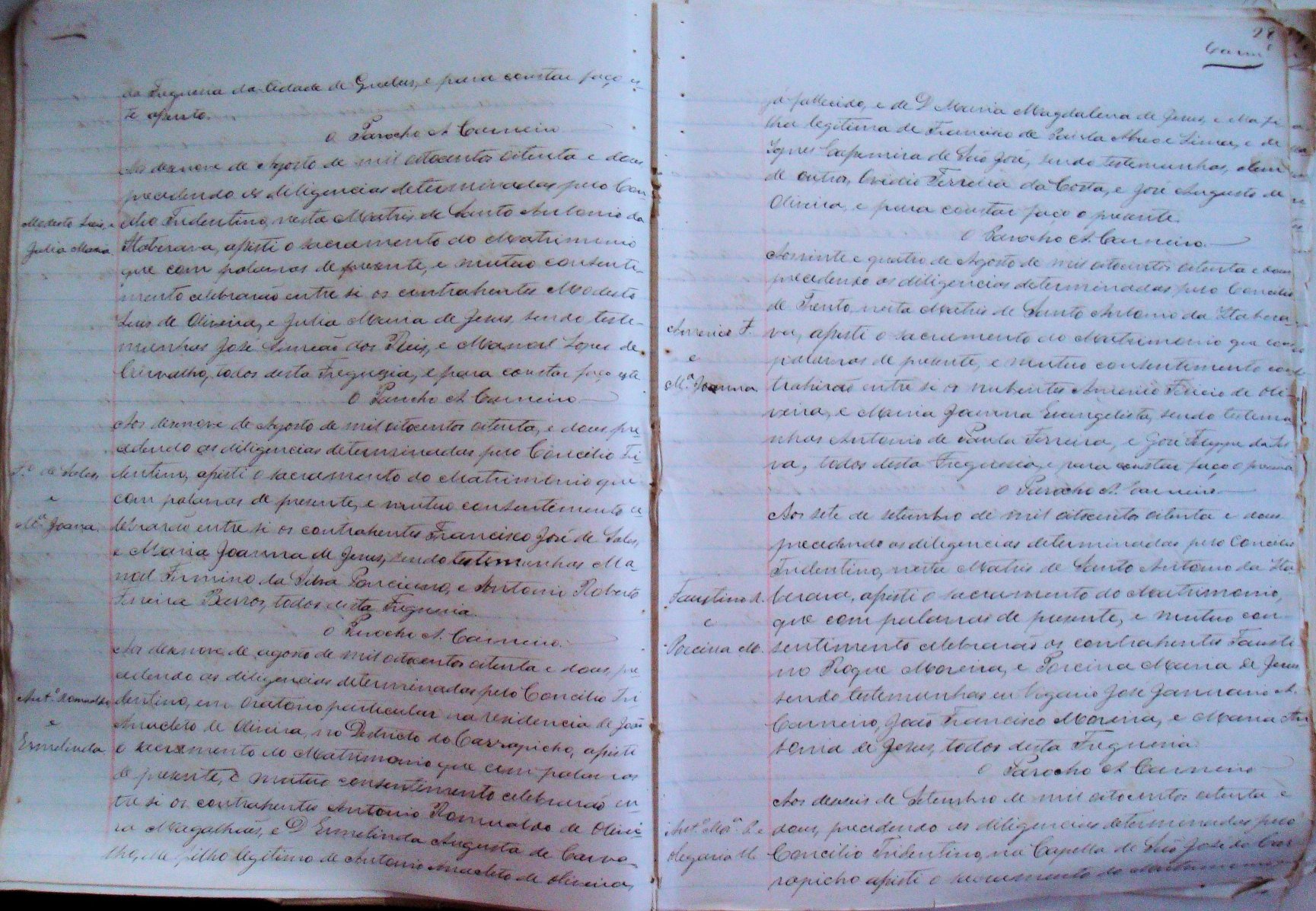 Documento histórico de Rio Espera