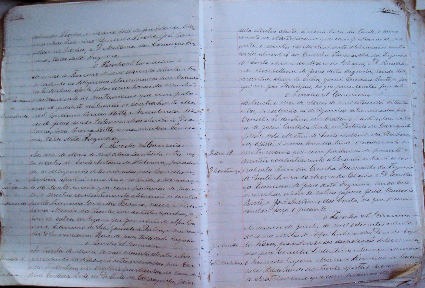 Documento histórico de Rio Espera