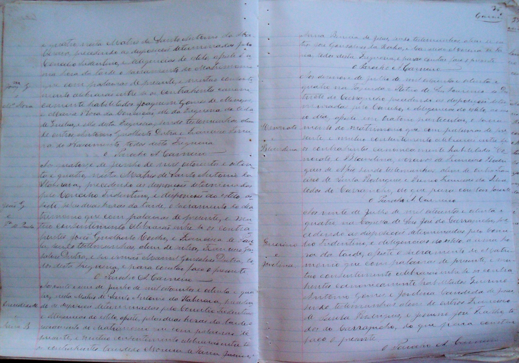 Documento histórico de Rio Espera