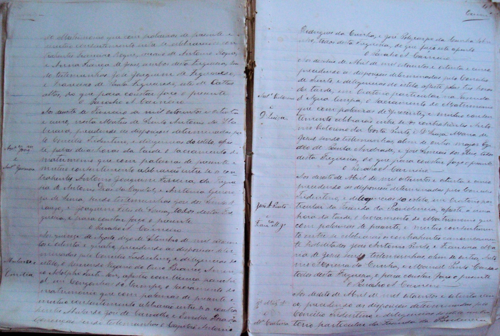 Documento histórico de Rio Espera