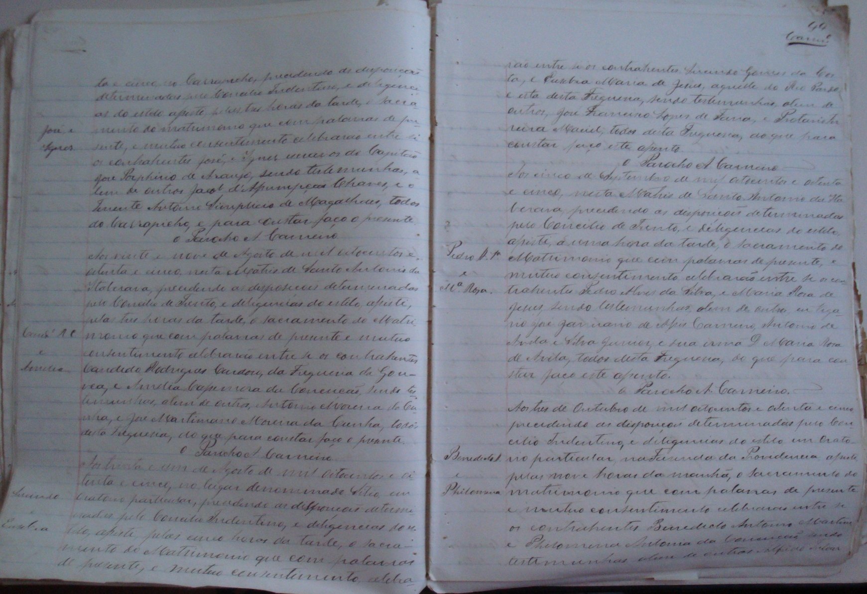 Documento histórico de Rio Espera