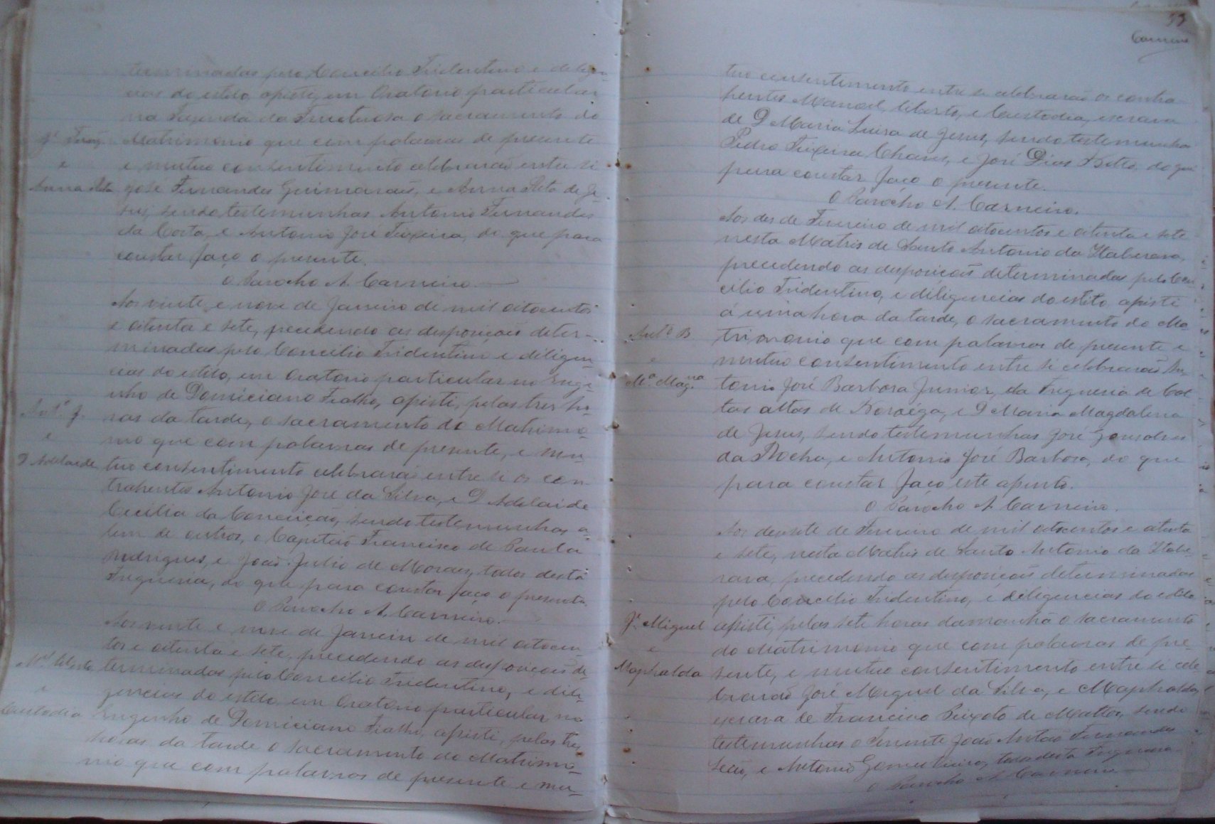 Documento histórico de Rio Espera