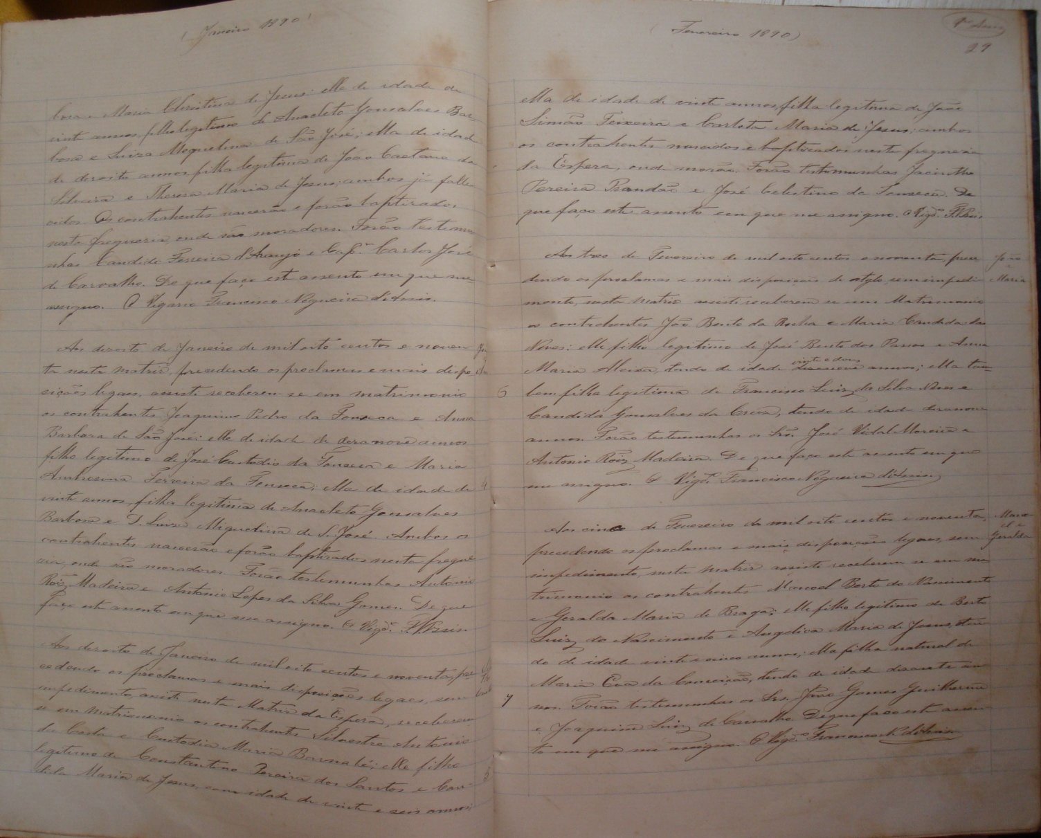 Documento histórico de Rio Espera