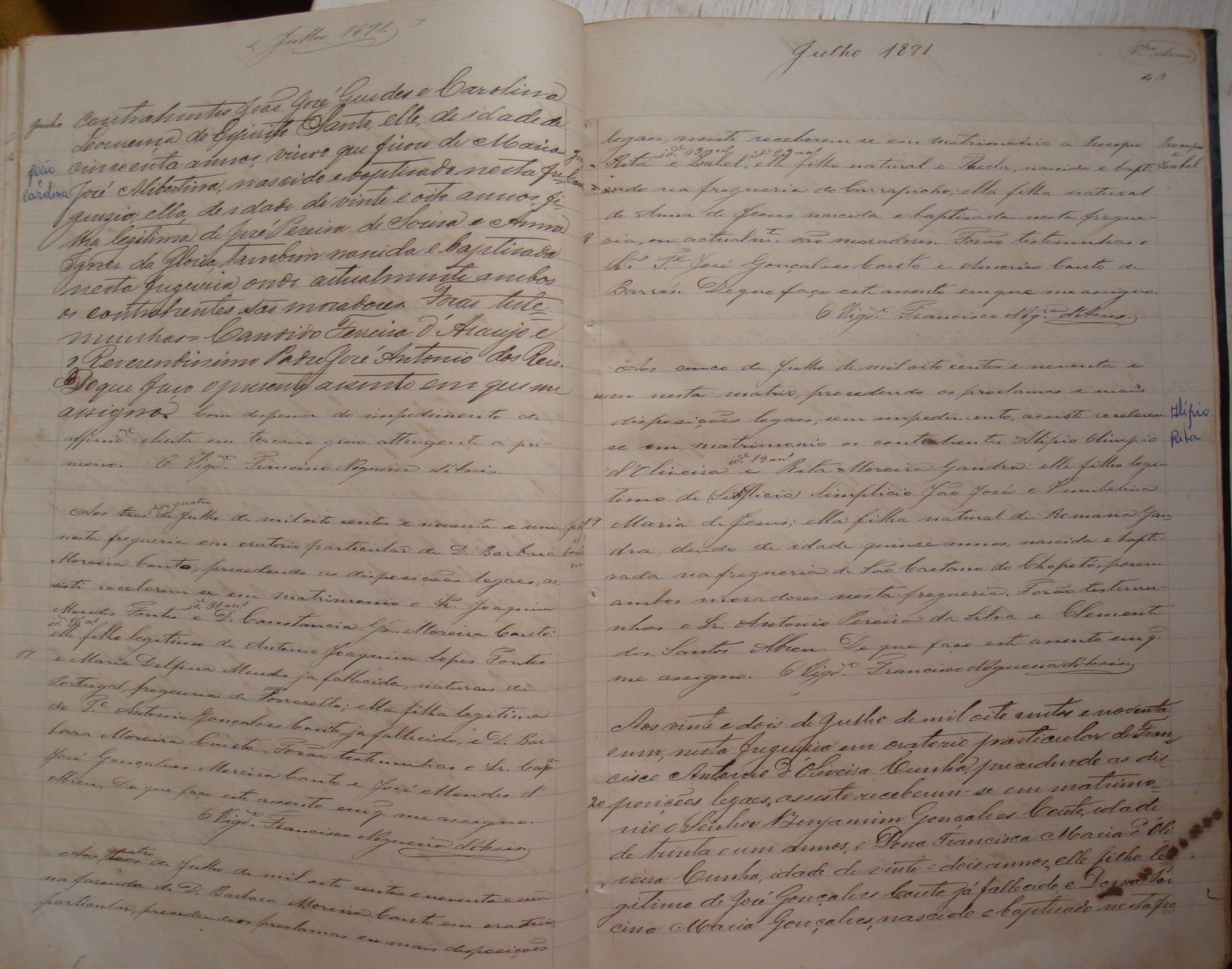 Documento histórico de Rio Espera